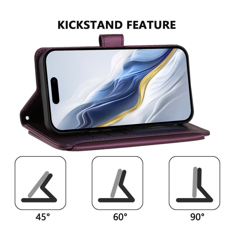 Læder Cover Xiaomi 15t Telefon Etui 6 Rfid-kortholdere Og Snor