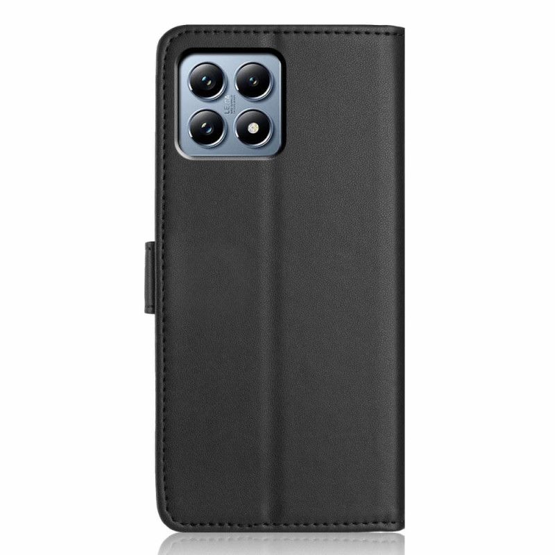 Læder Cover Xiaomi 15t Telefon Etui Ensfarvet Lædereffekt