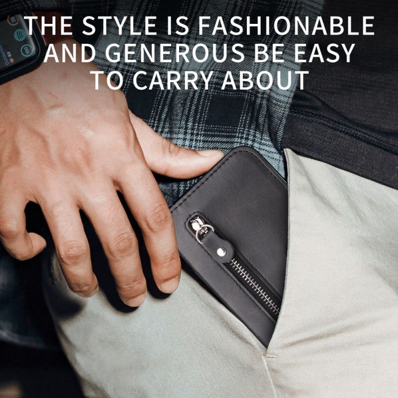 Læder Cover Xiaomi 15t Telefon Etui Lynlåslomme