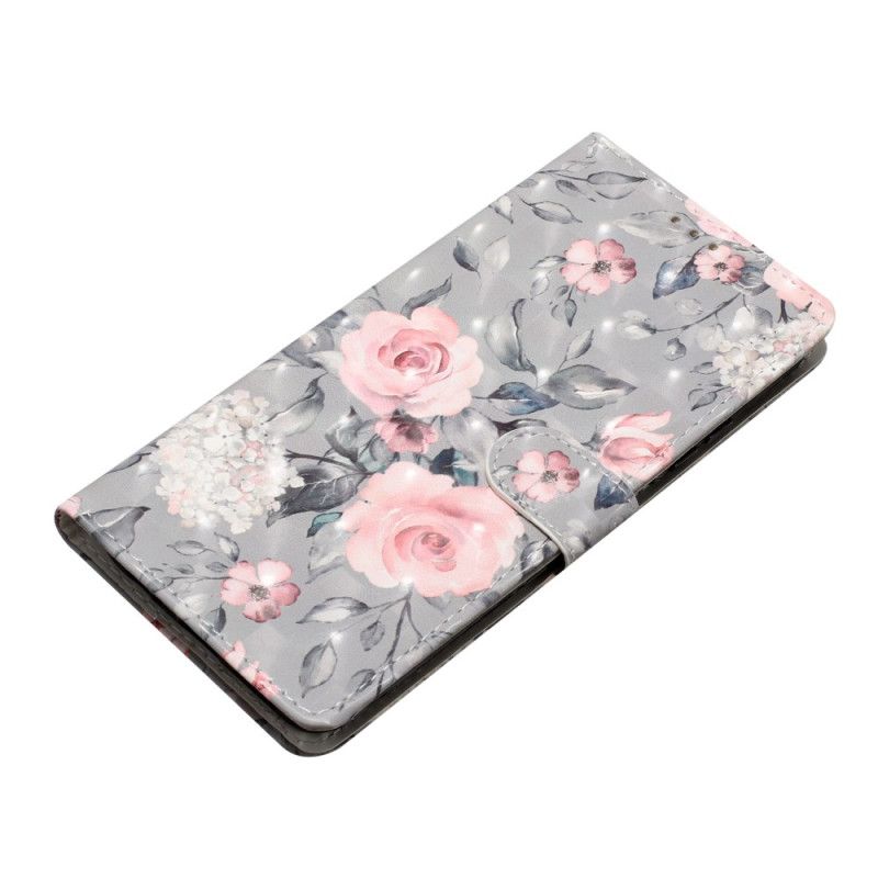 Læder Cover Xiaomi 15t Telefon Etui Lyserøde Blomster