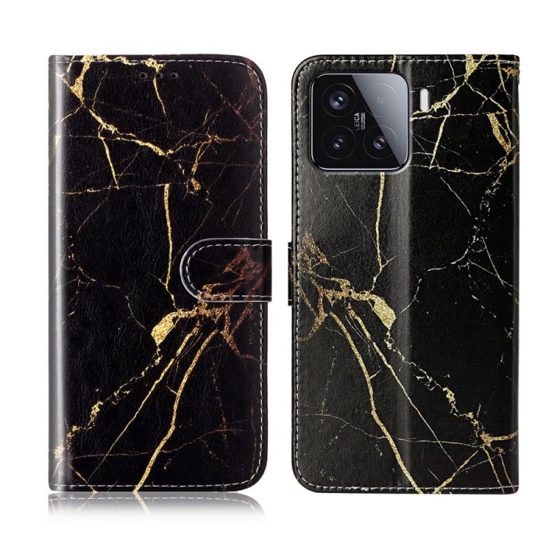 Læder Cover Xiaomi 15t Telefon Etui Marmorvariant