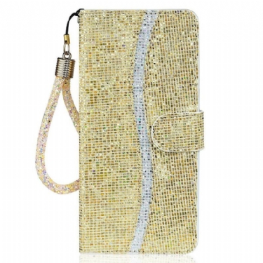 Læder Cover Xiaomi Redmi Note 10 / 10S Pailletter S Design