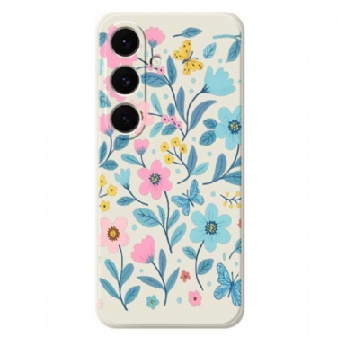 Cover Samsung Galaxy S25 Fe Blomstersilikone
