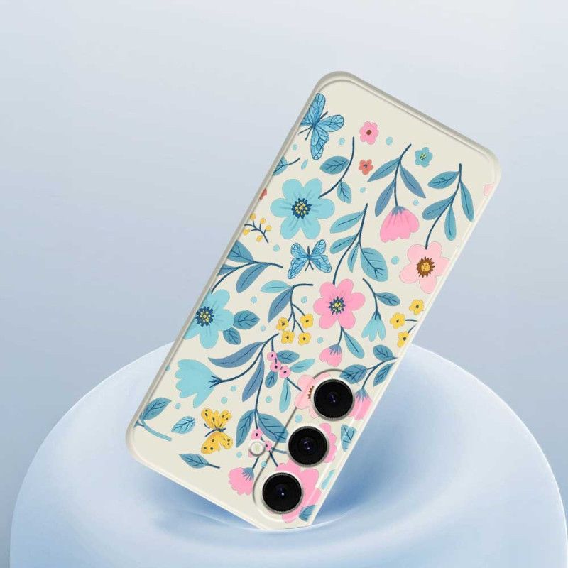 Cover Samsung Galaxy S25 Fe Blomstersilikone