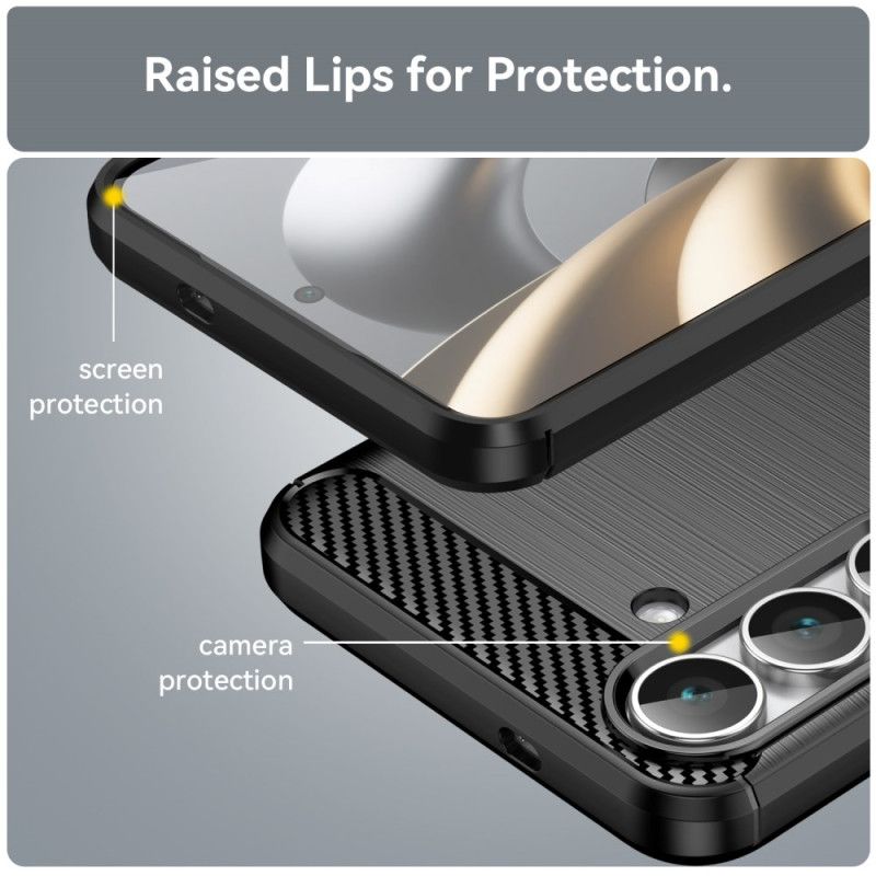Cover Samsung Galaxy S25 Fe Børstet Kulfiber