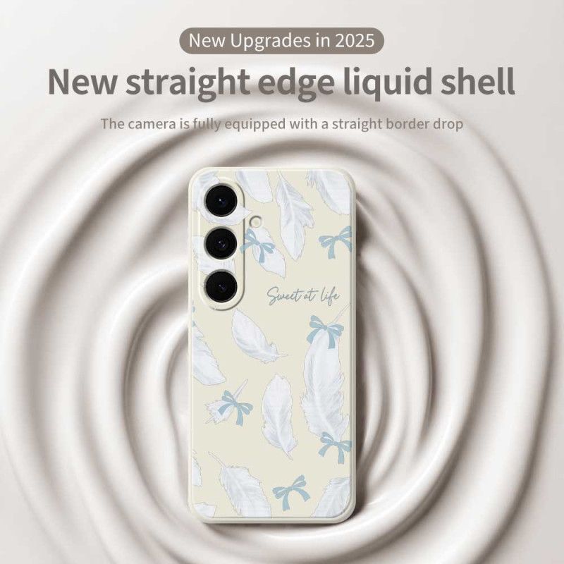 Cover Samsung Galaxy S25 Fe Hvid Fjersilikone