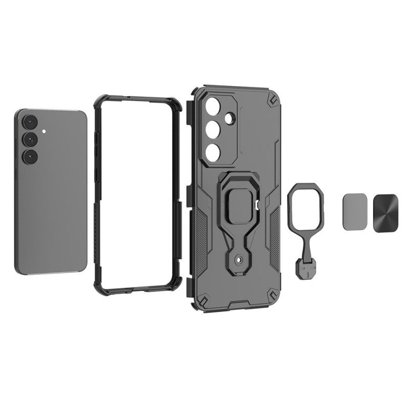 Cover Samsung Galaxy S25 Fe Indbygget 360-graders Stativ