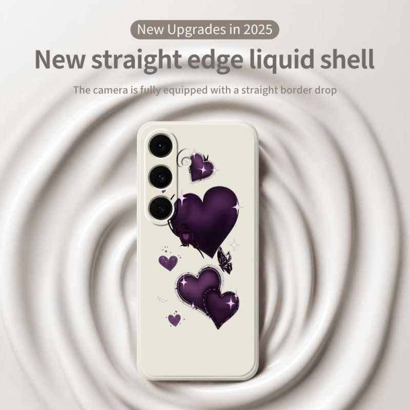 Cover Samsung Galaxy S25 Fe Lilla Hjertesilikone