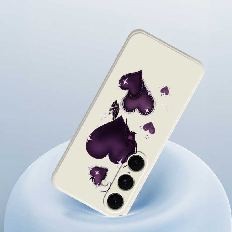 Cover Samsung Galaxy S25 Fe Lilla Hjertesilikone