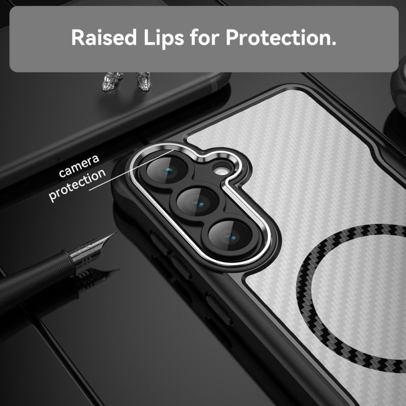 Cover Samsung Galaxy S25 Fe Magsafe-kompatibel Kulfibertekstur