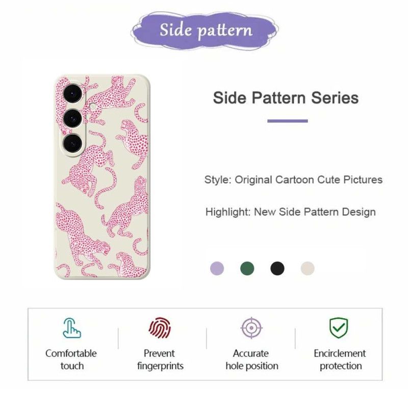 Cover Samsung Galaxy S25 Fe Pink Leopard Silikone