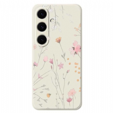 Cover Samsung Galaxy S25 Fe Telefon Etui Farverige Silikoneblomster
