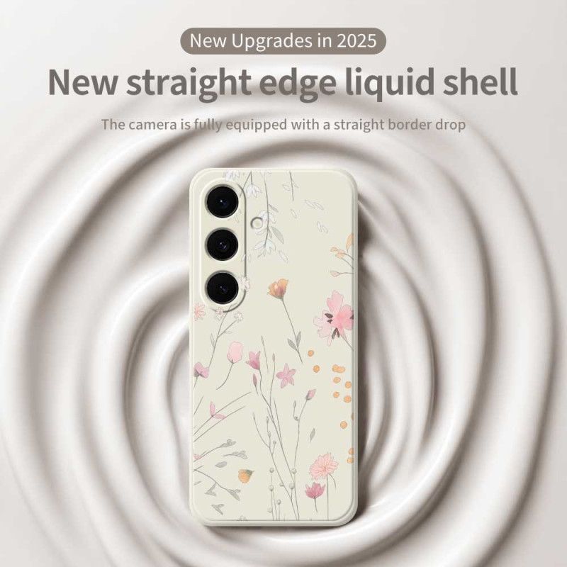 Cover Samsung Galaxy S25 Fe Telefon Etui Farverige Silikoneblomster
