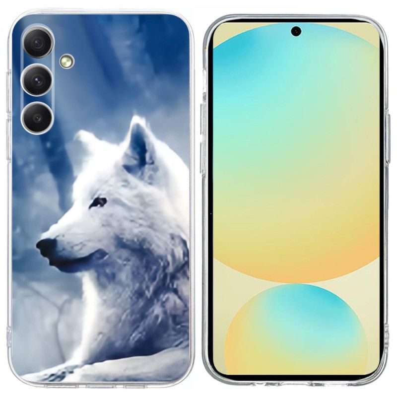 Cover Samsung Galaxy S25 Fe Telefon Etui Hvid Ulv