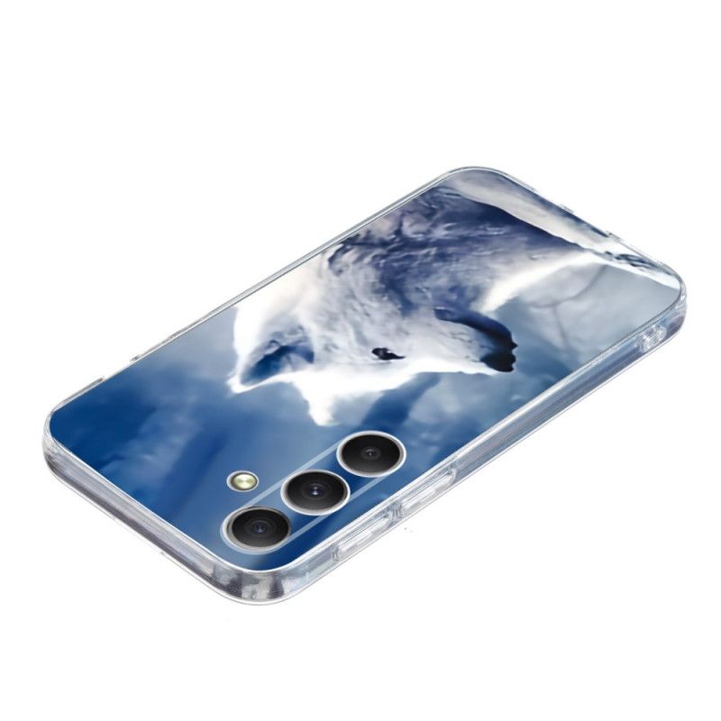 Cover Samsung Galaxy S25 Fe Telefon Etui Hvid Ulv