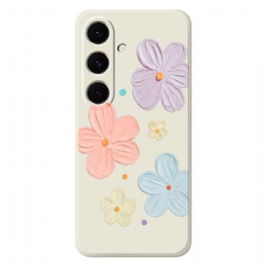 Cover Til Samsung Galaxy S25 Fe Pastelblomstsilikone