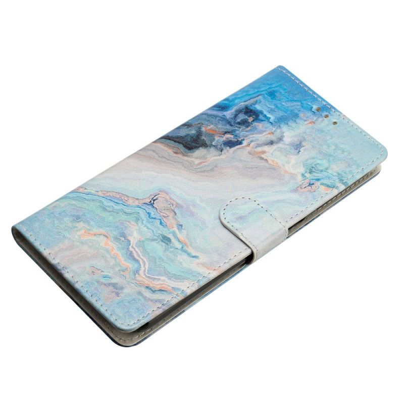 Flip Cover Samsung Galaxy S25 Fe Blå Marmor