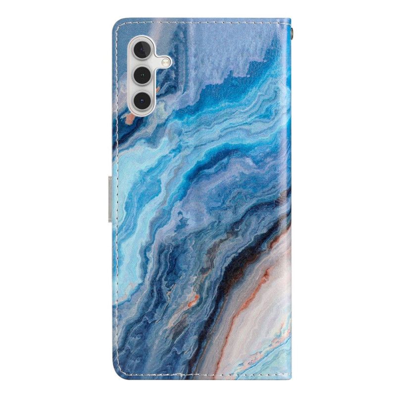 Flip Cover Samsung Galaxy S25 Fe Blå Marmor