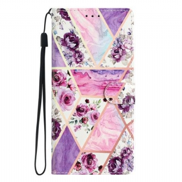 Flip Cover Samsung Galaxy S25 Fe Blomstermarmor