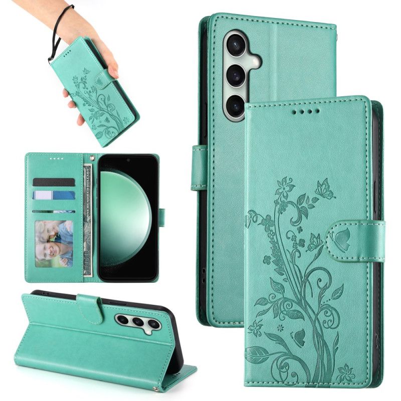 Flip Cover Samsung Galaxy S25 Fe Blomsterprint
