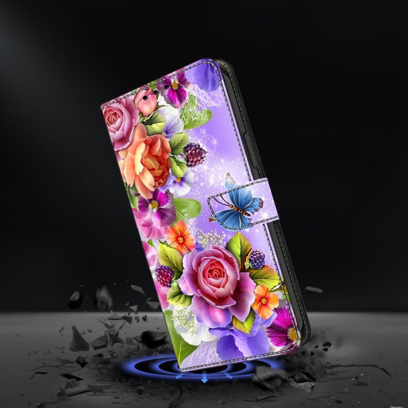 Flip Cover Samsung Galaxy S25 Fe Farverige Blomster