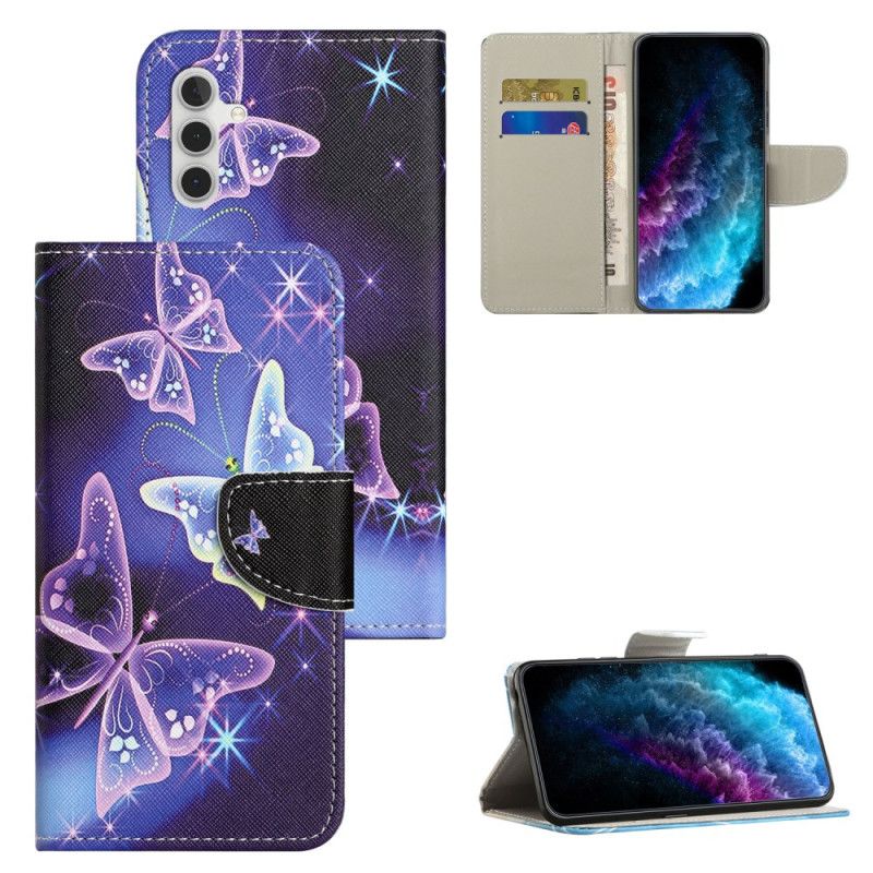 Flip Cover Samsung Galaxy S25 Fe Funklende Sommerfugle