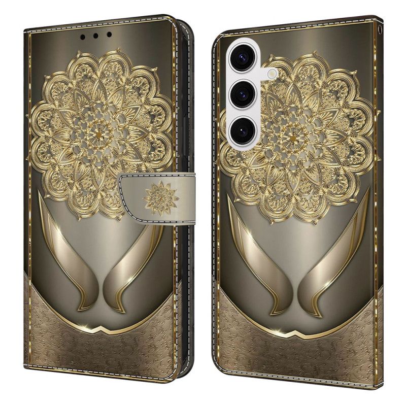 Flip Cover Samsung Galaxy S25 Fe Gyldne Blomster