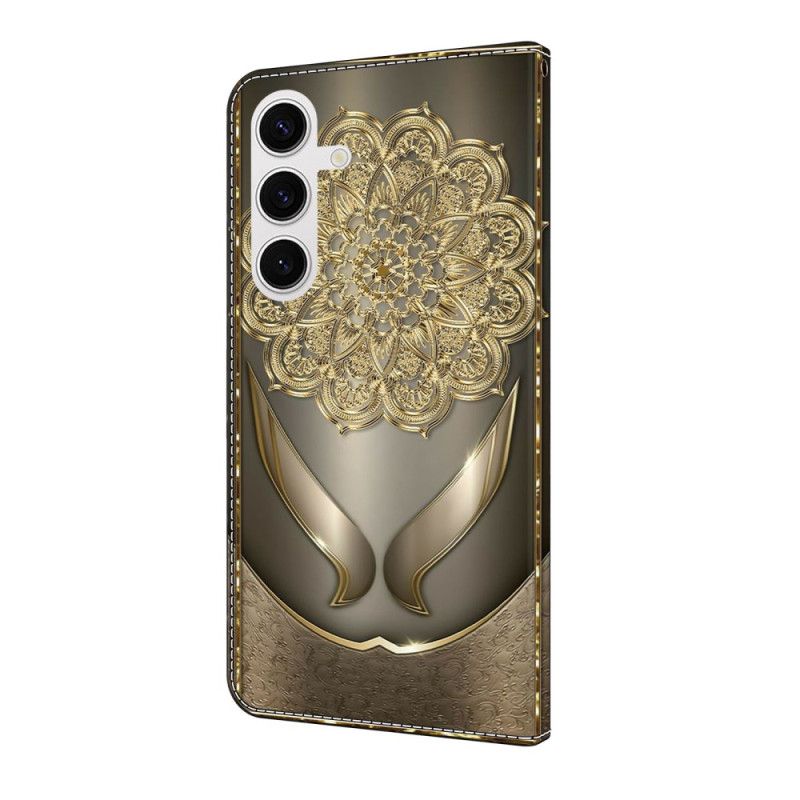 Flip Cover Samsung Galaxy S25 Fe Gyldne Blomster