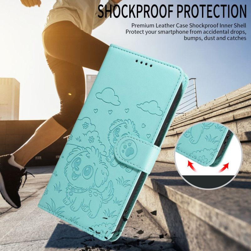 Flip Cover Samsung Galaxy S25 Fe Rfid-blokering Og Hundemønster
