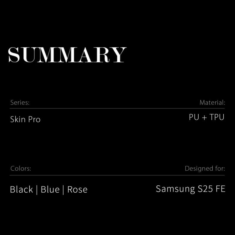 Flip Cover Samsung Galaxy S25 Fe Skin Pro Series Dux Ducis