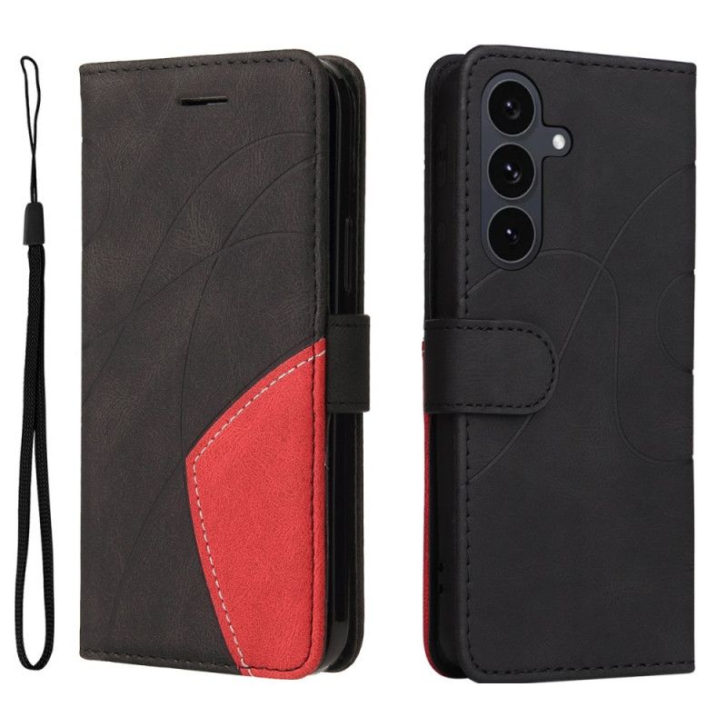 Flip Cover Samsung Galaxy S25 Fe Tofarvet Bølgemønster