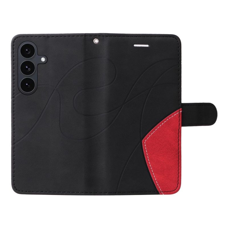 Flip Cover Samsung Galaxy S25 Fe Tofarvet Bølgemønster