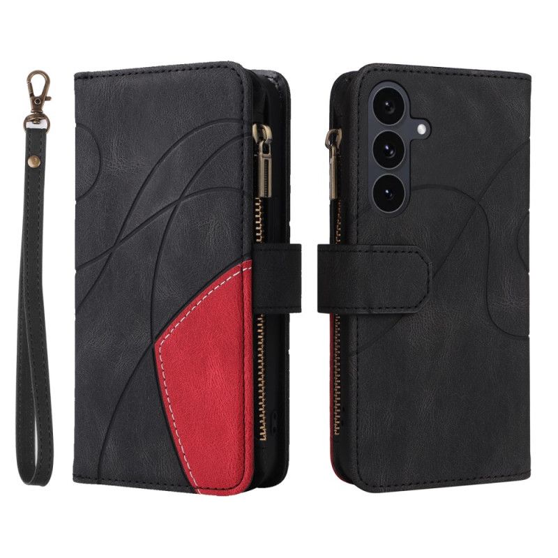Flip Cover Samsung Galaxy S25 Fe Tofarvet Krusning