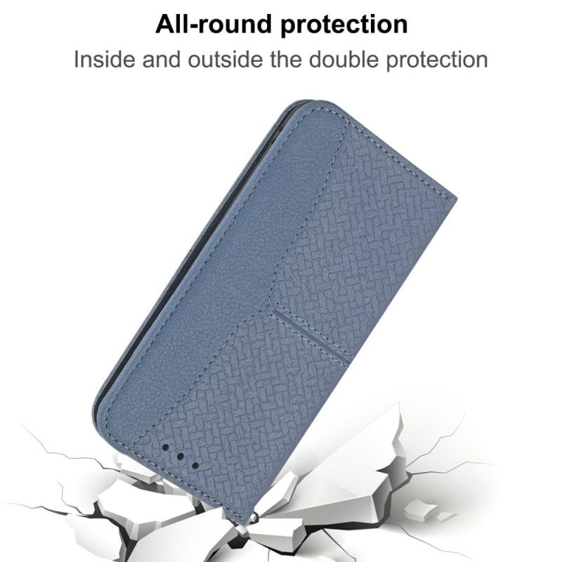 Flip Cover Samsung Galaxy S25 Fe Vævet Tekstur Og Snor