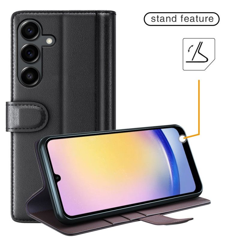 Flip Cover Til Samsung Galaxy S25 Fe Ægte Læder