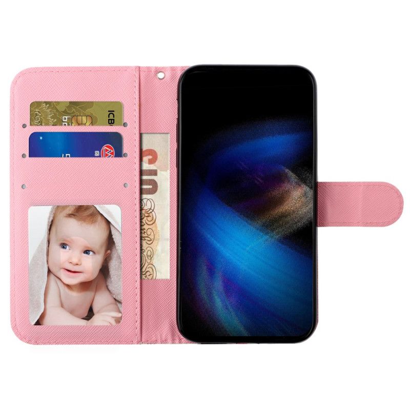 Flip Cover Til Samsung Galaxy S25 Fe Bjørneunger Med Snor