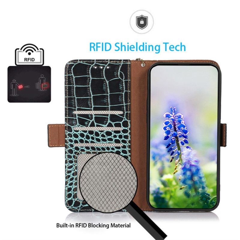 Flip Cover Til Samsung Galaxy S25 Fe Krokodillestil