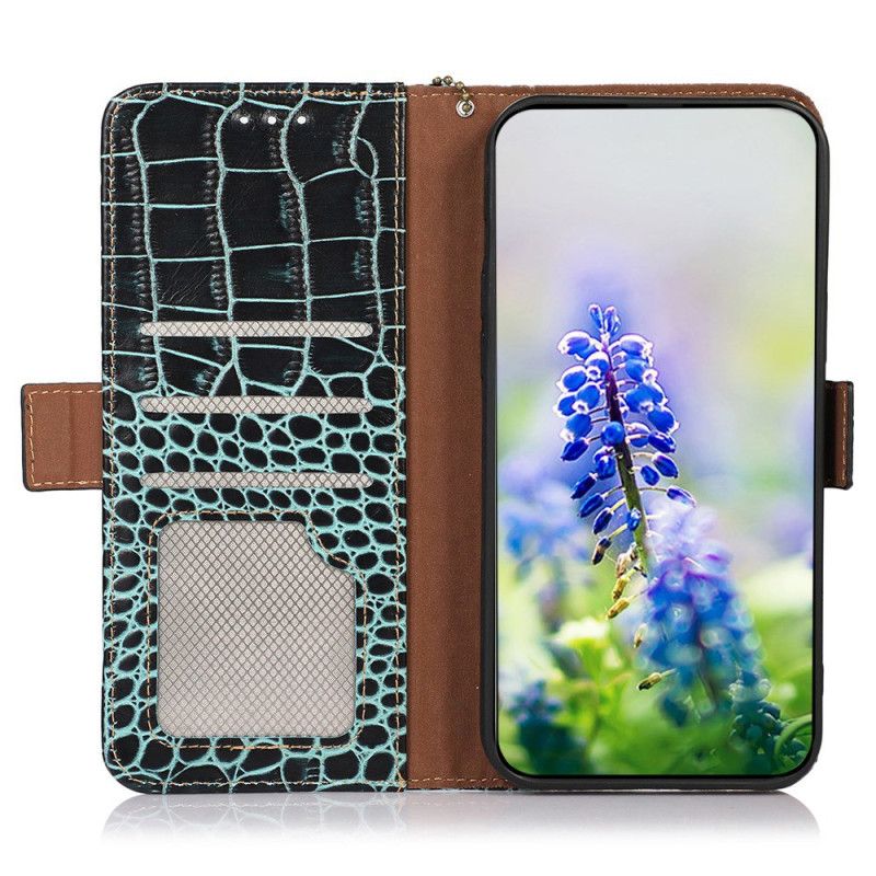 Flip Cover Til Samsung Galaxy S25 Fe Krokodillestil