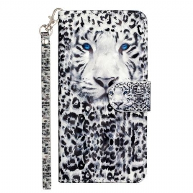 Flip Cover Til Samsung Galaxy S25 Fe Leopard Med Snor
