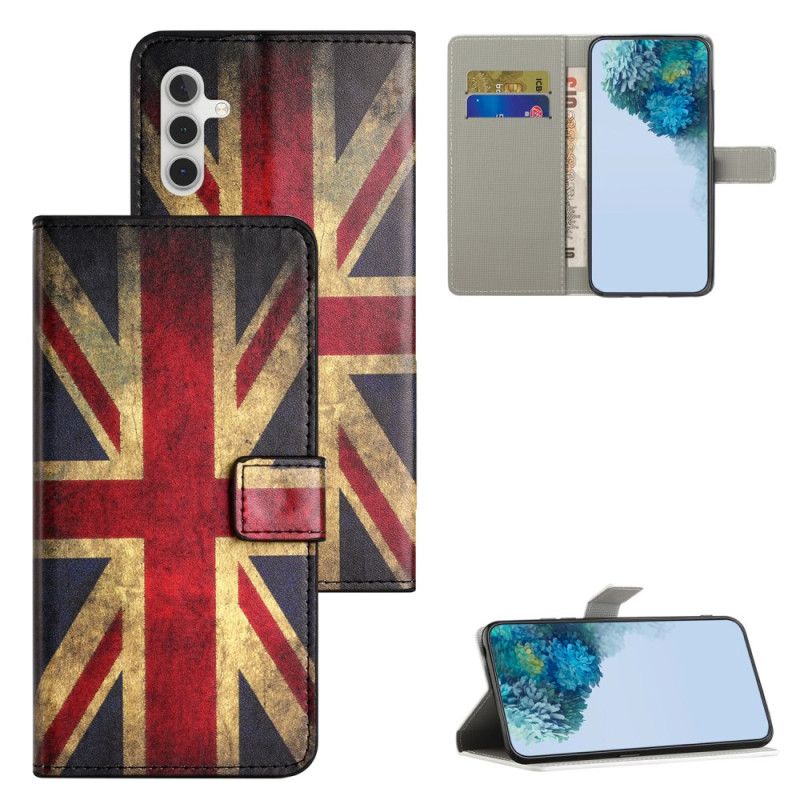 Flip Cover Til Samsung Galaxy S25 Fe Vintage Britisk Flag