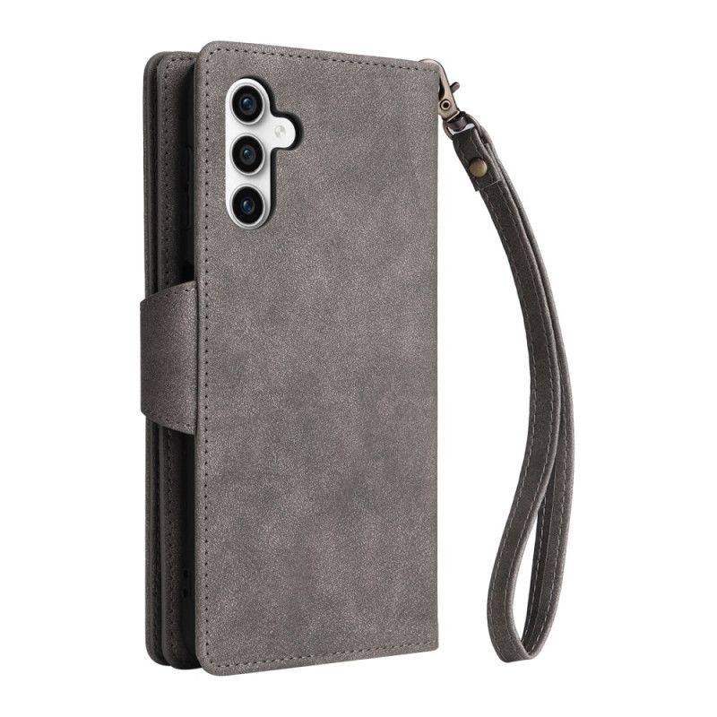 Læder Cover Samsung Galaxy S25 Fe Pung Med Lynlås