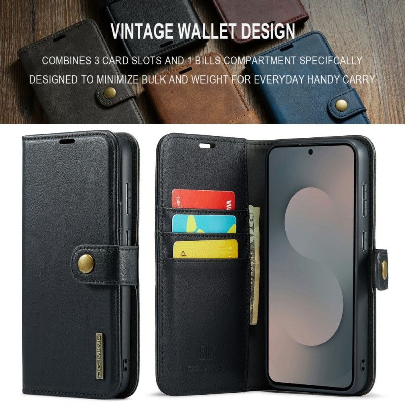 Læder Cover Samsung Galaxy S25 Fe Telefon Etui Aftageligt Etui Dg.ming