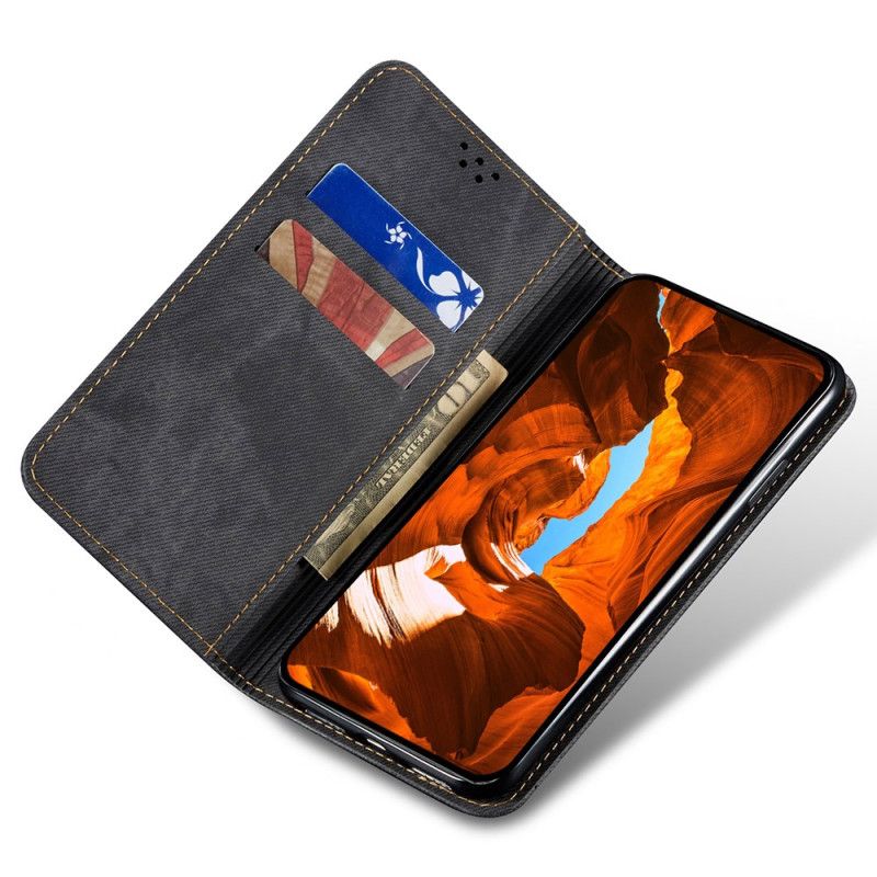 Læder Cover Samsung Galaxy S25 Fe Telefon Etui Denimstof