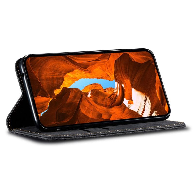 Læder Cover Samsung Galaxy S25 Fe Telefon Etui Denimstof