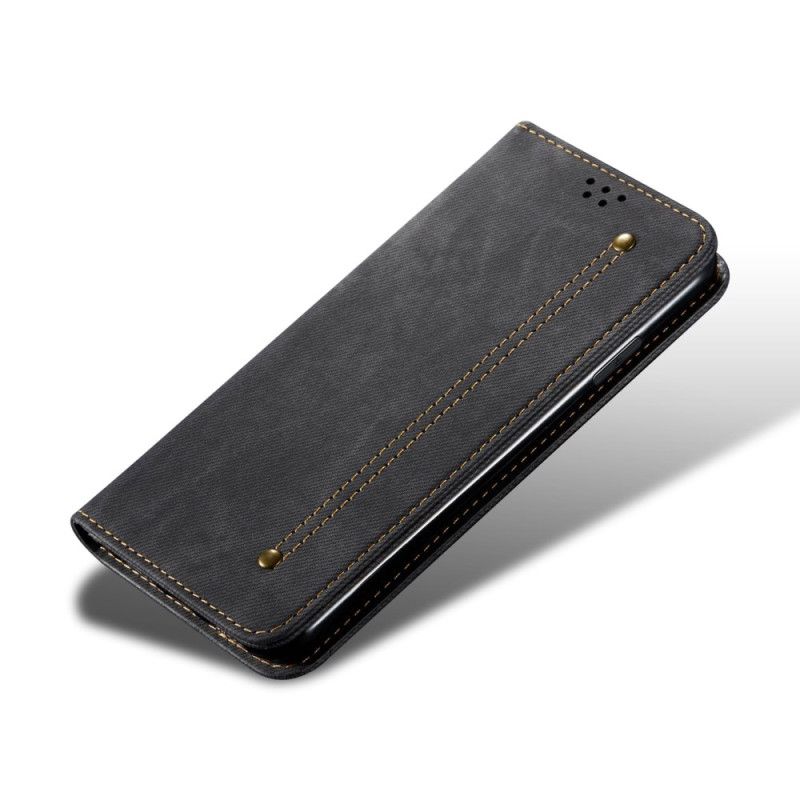 Læder Cover Samsung Galaxy S25 Fe Telefon Etui Denimstof