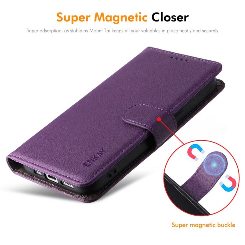 Læder Cover Samsung Galaxy S25 Fe Telefon Etui Enkay