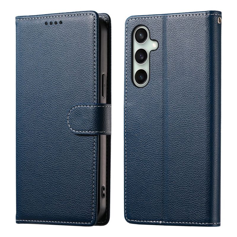 Læder Cover Samsung Galaxy S25 Fe Telefon Etui Ensfarvet Lædereffekt