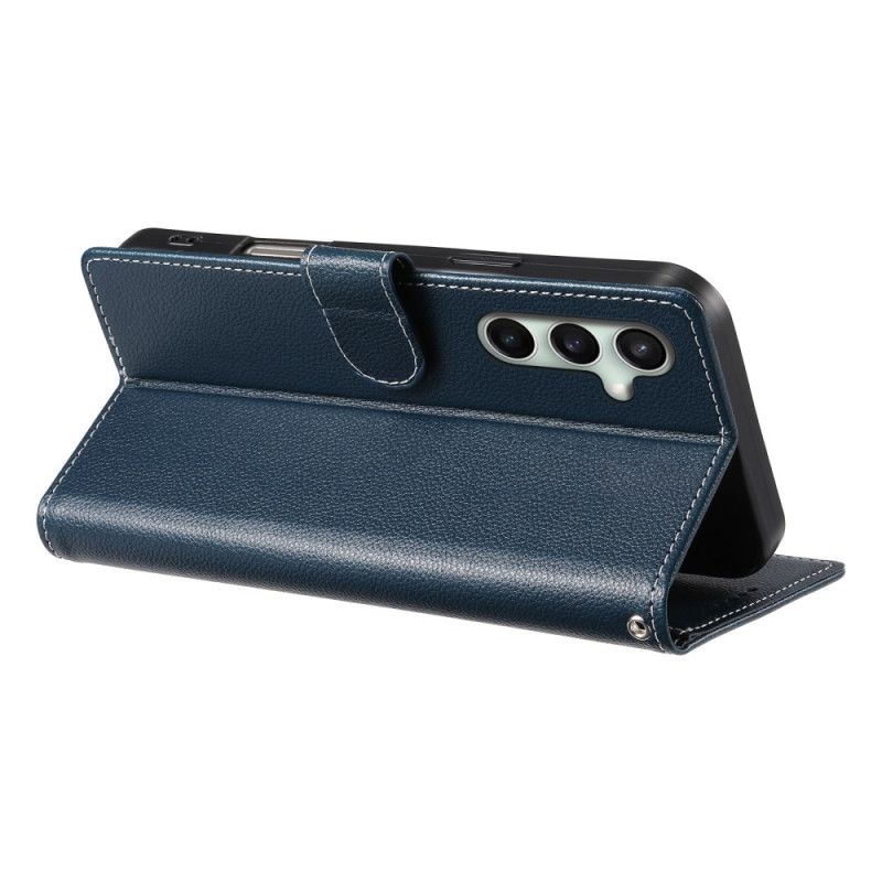 Læder Cover Samsung Galaxy S25 Fe Telefon Etui Ensfarvet Lædereffekt