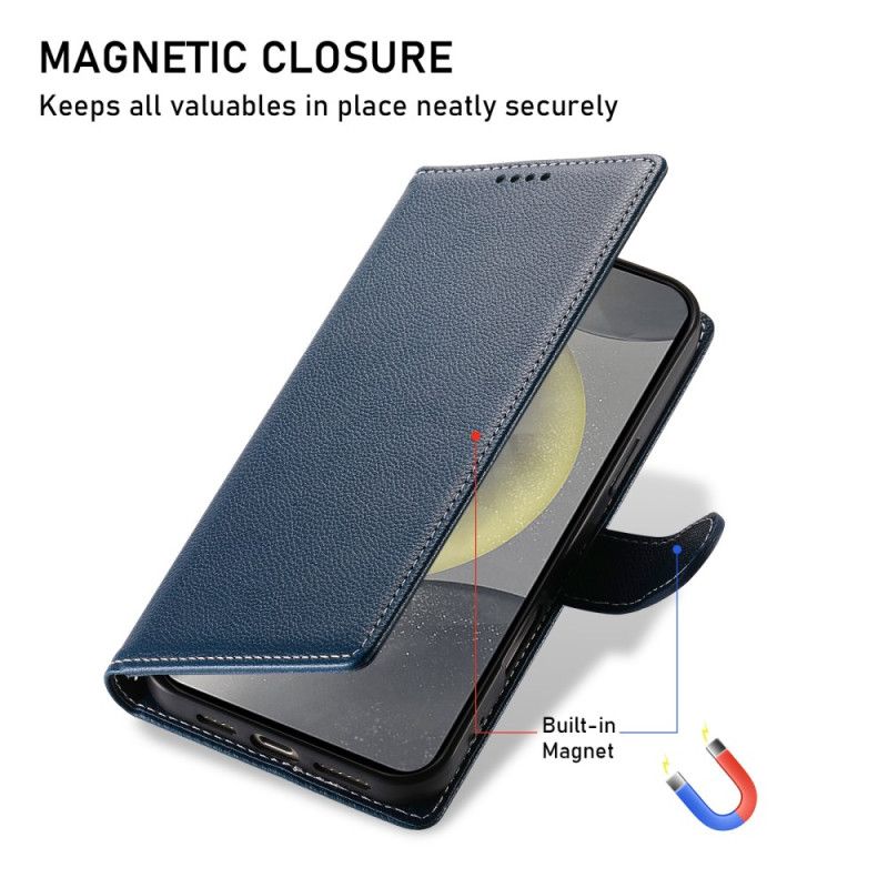 Læder Cover Samsung Galaxy S25 Fe Telefon Etui Ensfarvet Lædereffekt