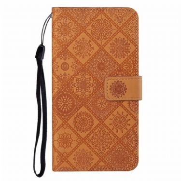 Læder Cover Samsung Galaxy S25 Fe Telefon Etui Etnisk Stil